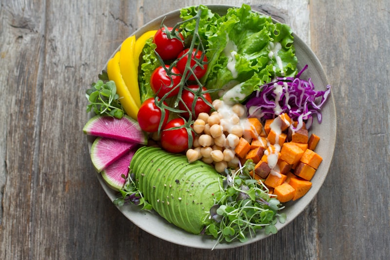 Tropical vegan breakfast